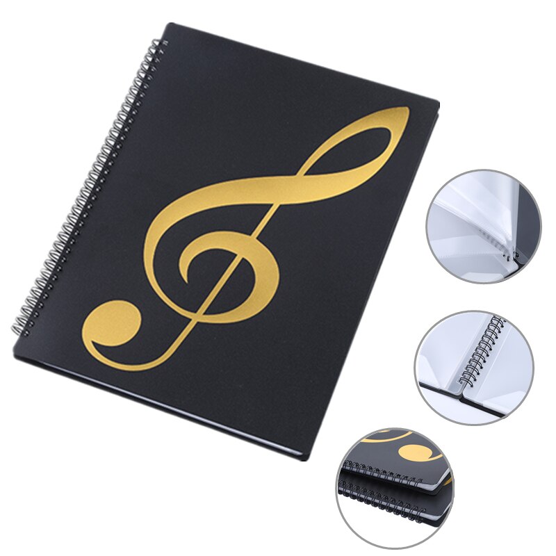 40/60 Pages Multi-layer Music Score Coil Folder Practice Piano Paper Sheets Document Storage Organizer