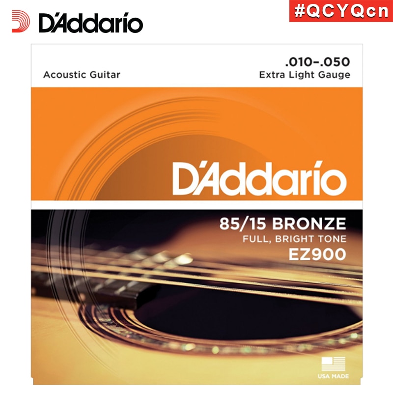 D'Addario Daddario EZ900 Amerikaanse Made 85/15 Bronzen Akoestische Gitaarsnaren, Extra Licht, 10-50
