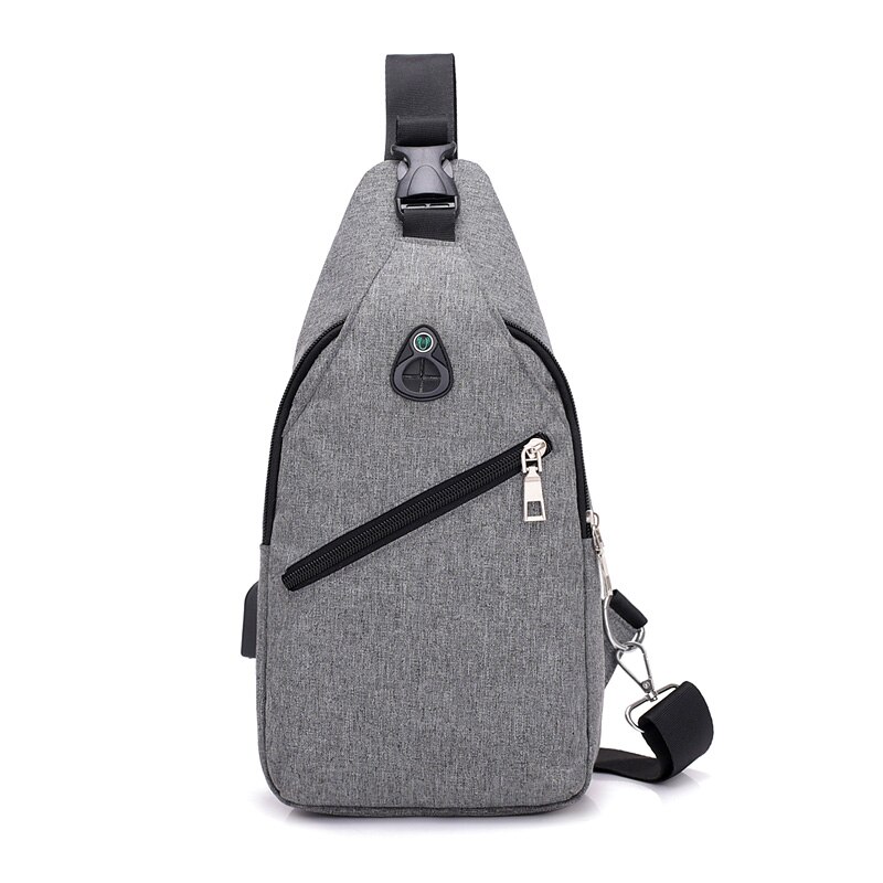 Mannen Tas Usb Interface Crossbody Tas Mannelijke Vrouwelijke Schoudertas Messenger Borst Tas Vrouwen Canvas Tas Handtas Reistas