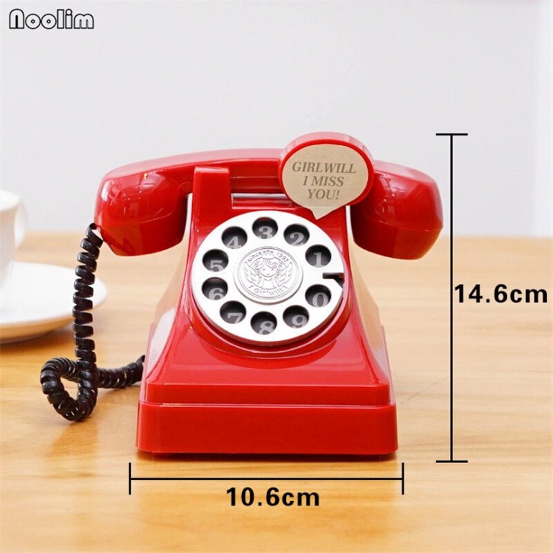 NOOLIM retro Telefon Sparschwein Kunststoff Kreative Für freundlicher Zu Hause Wohnzimmer Weinschrank Dekorative Ornamente Handwerk: verrotten