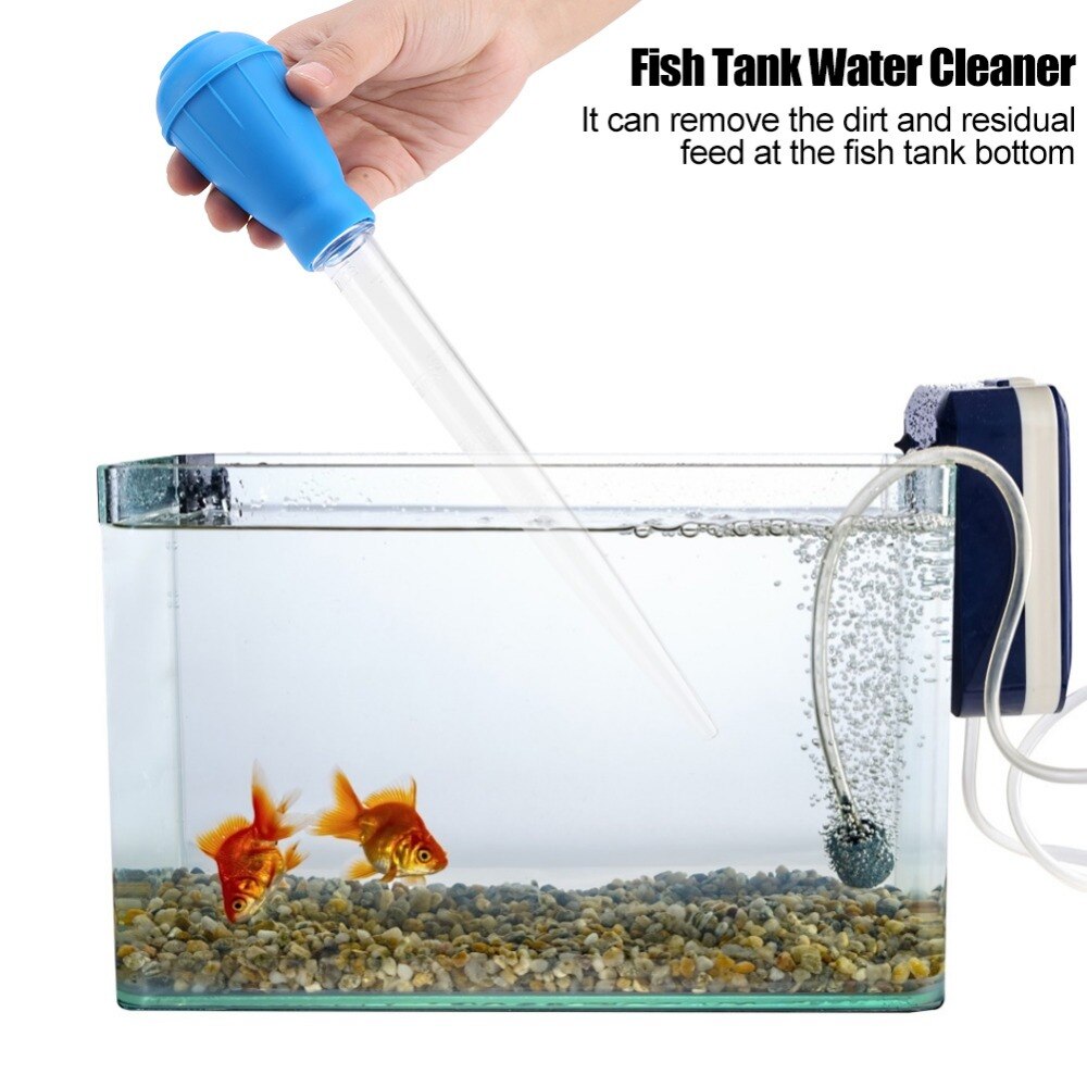 Portable Aquarium Dropper Pipette Cleaner Coral Feeder Aquarium Cleaning Manual Tool with Extension Tube and Connector