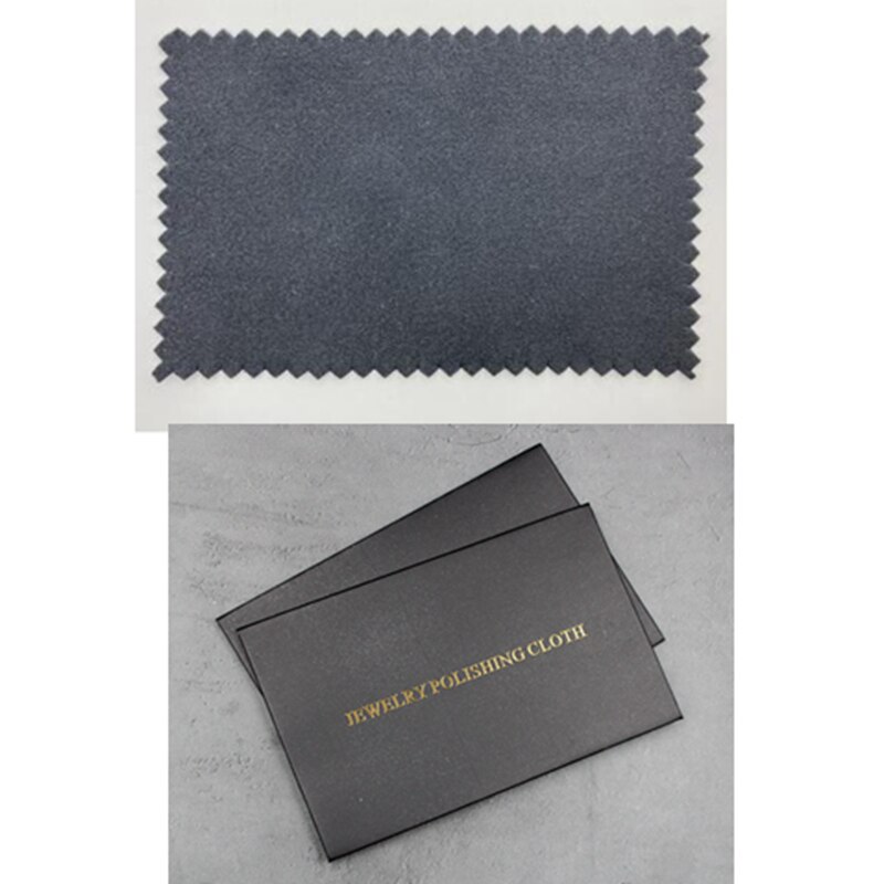 100 stk 10 x 6.5cm individuel sort pakke sølv pudseklud anti anløbning smykker værktøj sterling sølv polering rengøring: Sort