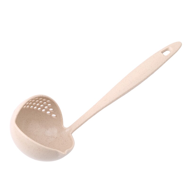 Louche en plastique ustensiles de table 2 en 1 | Manche Long, cuillère à soupe passoire de cuisine, cuillère de cuisine, ustensiles de table,