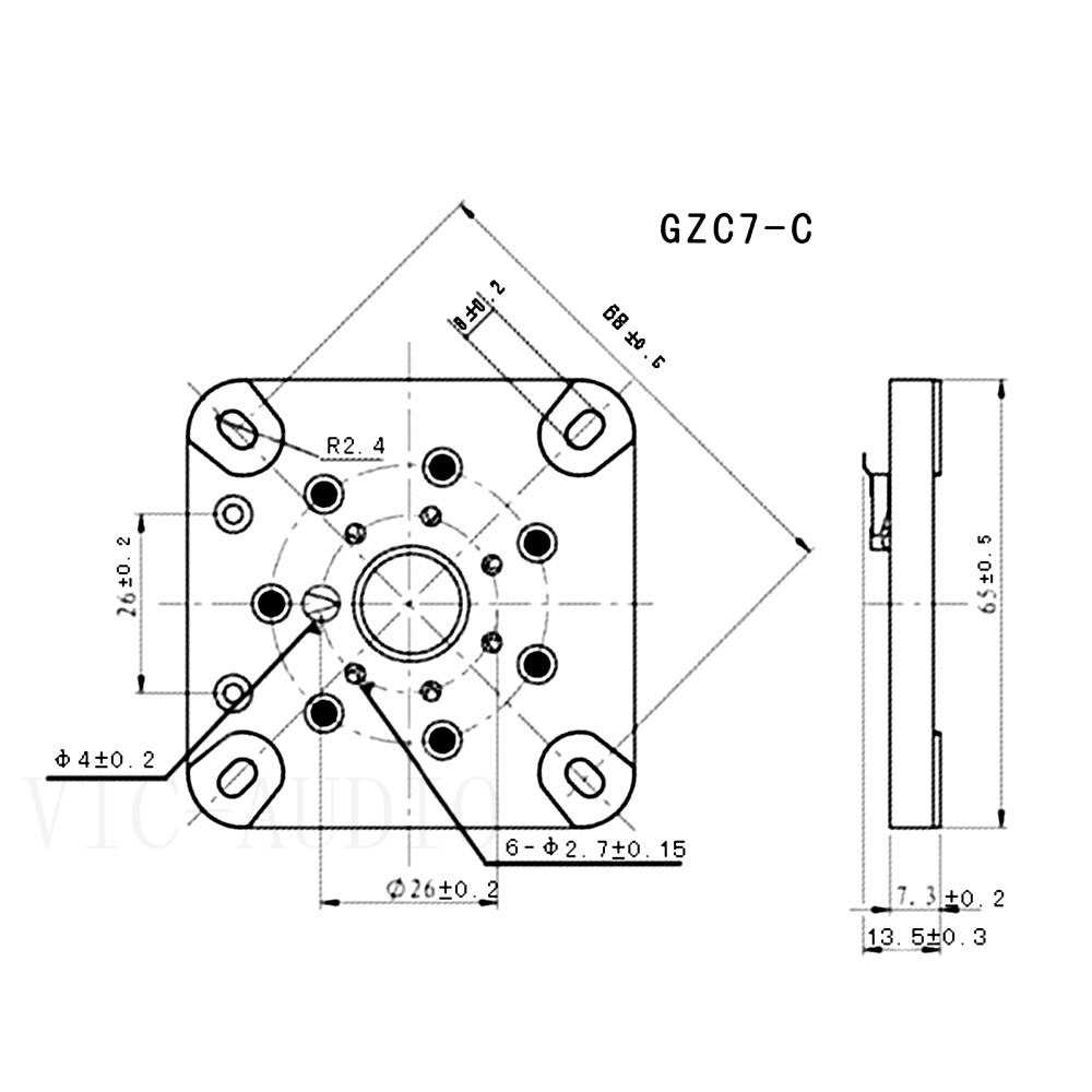 5 sztuk HIFI ceramiczne gniazdo lampy 7 pinów tablet gniazdo rury siedzenia dla 6C33 FU19 FU29 FU30 FU32 829B 3C33 rura próżniowa wzmacniacz DIY