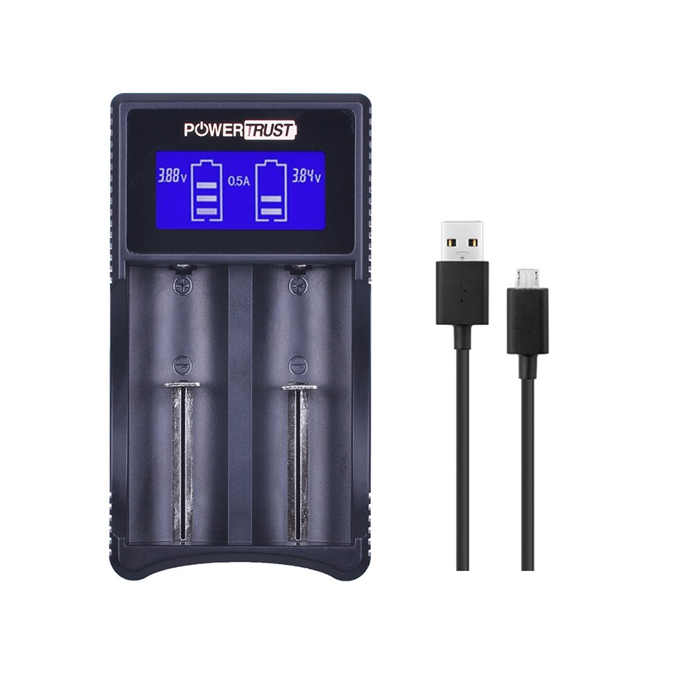 Universal Battery Charger - LCD Display - USB Output - for 18650 Li-ion, Ni-MH, Ni-Cd AA AAA C SC Batteries