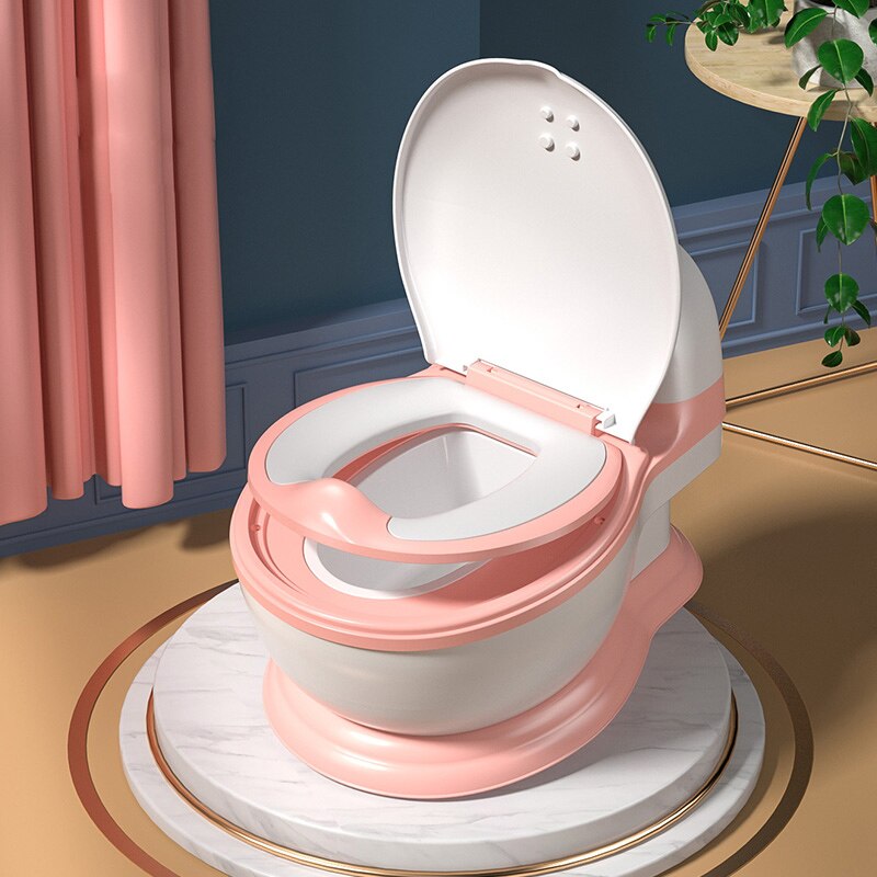 mini baby kids potty chair small children size toilet training: pink PVC cushion
