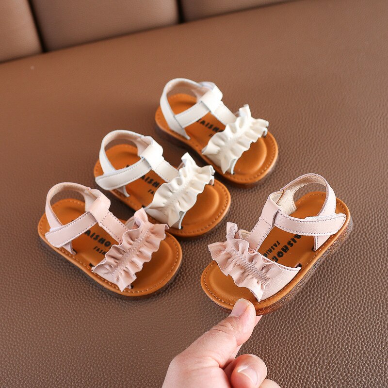 Zomer babymeisjes sandalen casual ademend strandschoenen koreaanse stijl bloemen prinsessenschoenen baby peuter eerste loopschoenen