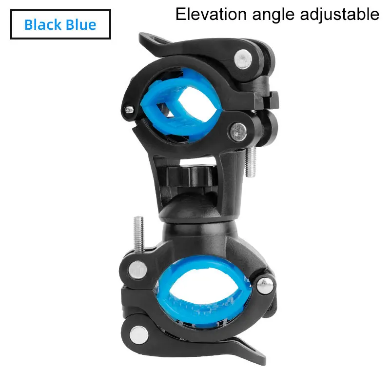 Deemount 360 ° Rotation Kippen Einstellbar Fahrrad Lampe Taschenlampe Stand Halterung Universal Radfahren Clip Clamp LED Taschenlampe Halter: HLD-211B Black Blue