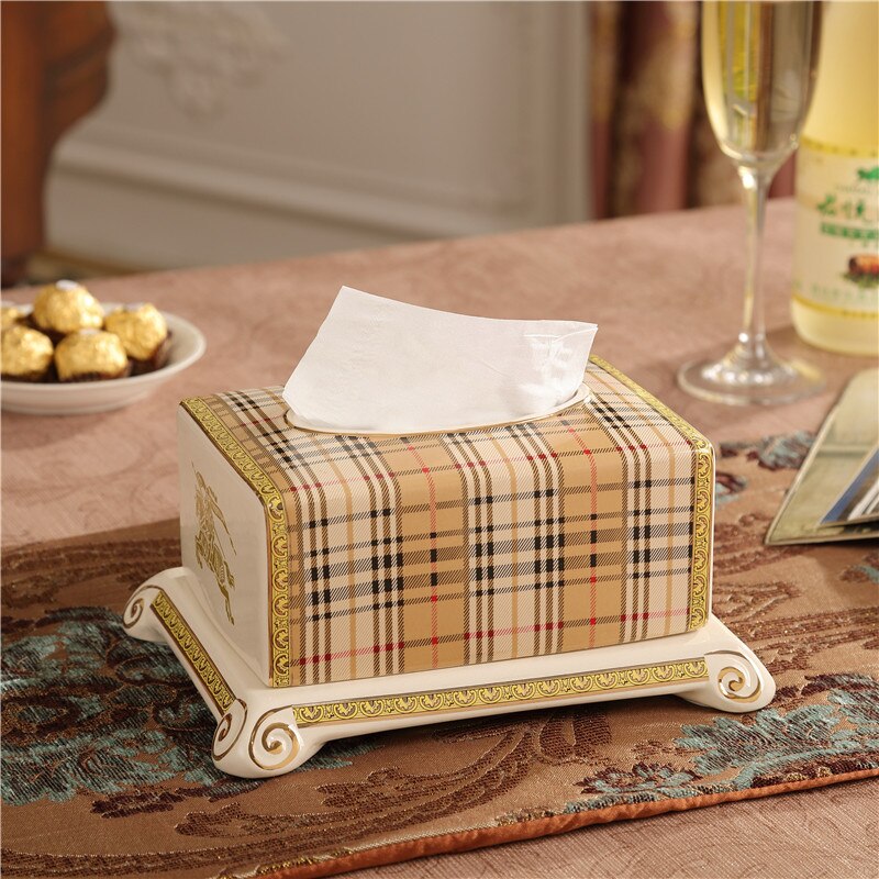 Bathroom Paper Box Ceramic European Style Tissue Rack Organizer Holder For Office Home Living Room DiningRoom KTV Useful
