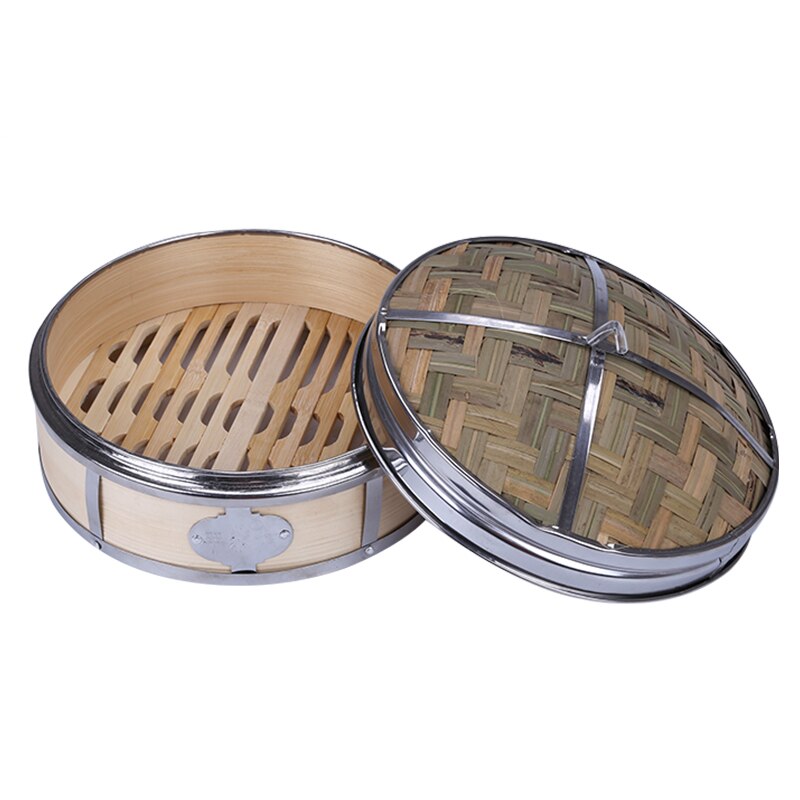 Chinese kitchen stainless steel bamboo steamer lid cover dumplings steamed stuffed bun Cantonese style tea restaurant vuhlwk