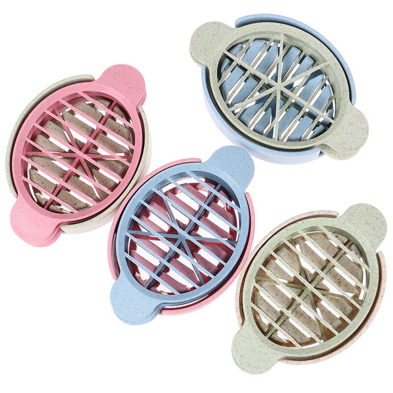 4 Kleuren Drie In Een Tarwe Stro Ei Cutter Handige Multifunctionele Split Apparaat Voedsel Divider Slicer Egg Slicer Tool