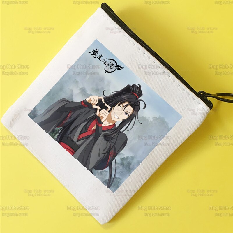Mo Dao Zu Shi Einfache Geldbörse Student Leinwand Die Untamed Lan WangJi Wei Wu Xian Nette Schlüssel Tasche Mini kupplung Kleinen Geldbeutel