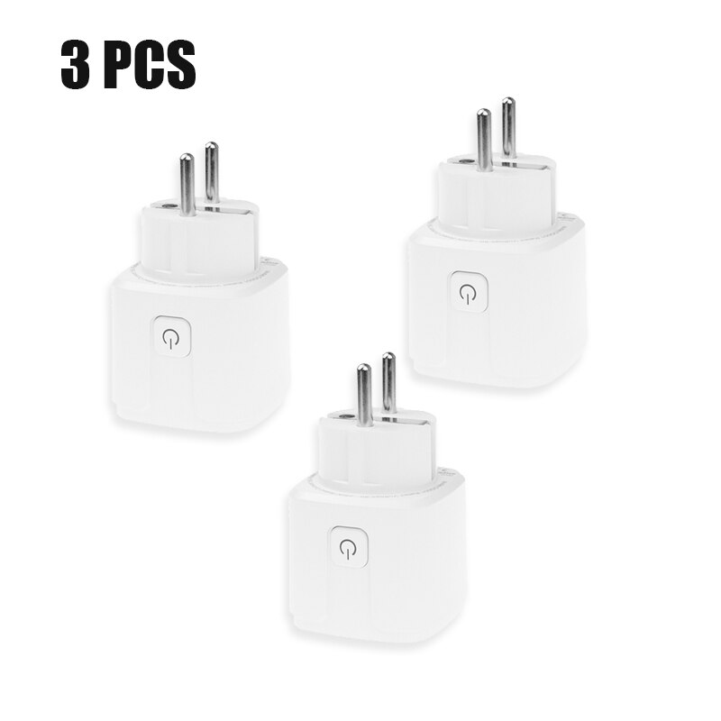 Smart WiFi Plug Adaptor 16A Power Monitor Socket Outlet Tuya/smart Life APP Remote Control Work With Alexa Google Home Adaptors: 3PCS