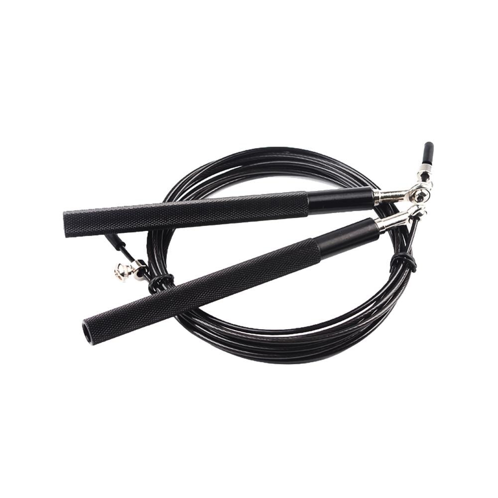 3M Jump Skipping Ropes Cable Steel Adjustable High Speed Steel Double Bearing Jump Ropes Crossfit Training Sports Exercises: Black
