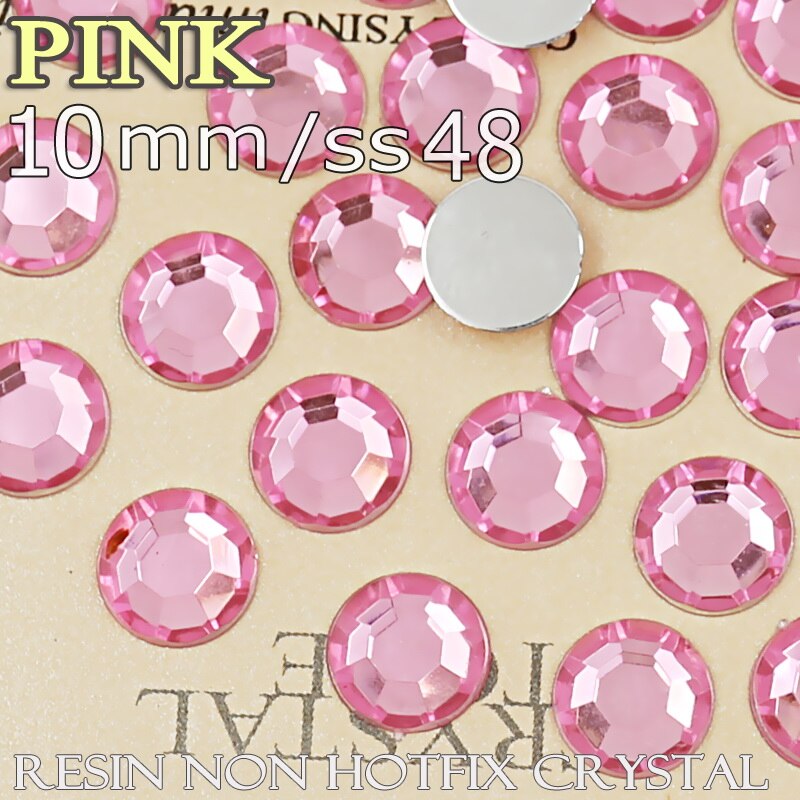 10mm SS48 150 stks/partij Mix Kleuren Grote Kristallen Hars steentjes Acryl Niet Hotfix Platte achterkant glitters voor DIY sieraden stenen