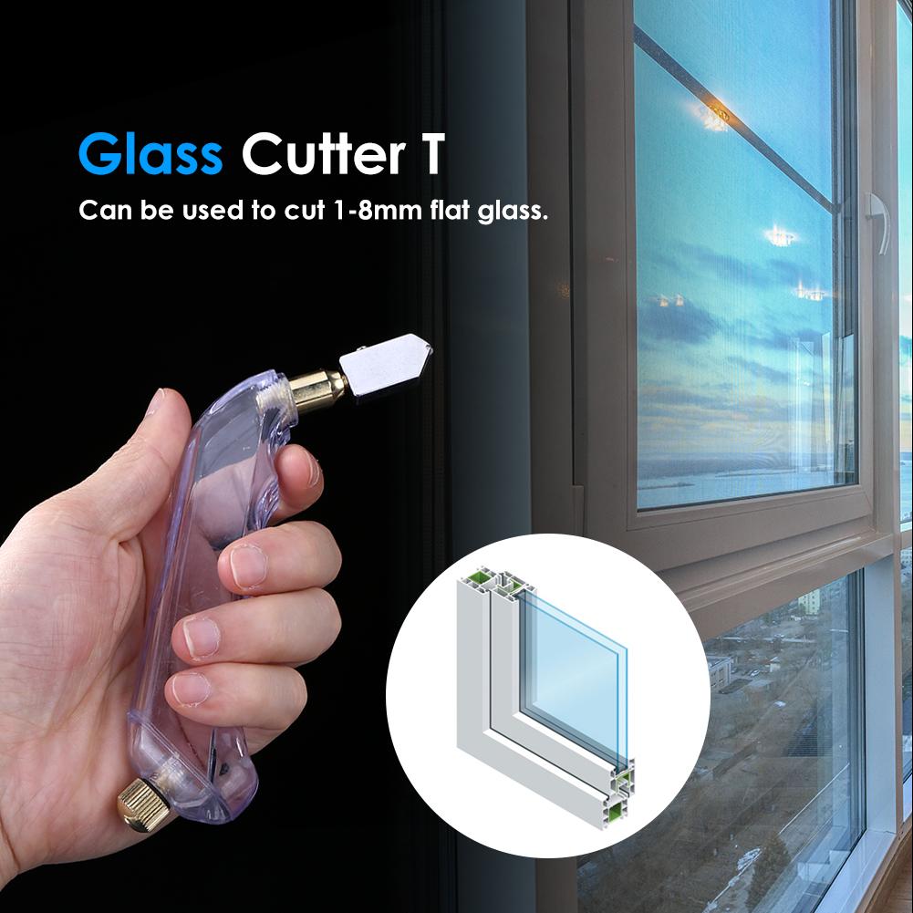 1pc Handheld Glass Cutter Durable Portable Tungsten Carbide Stained Tool for 1-15mm DIY Tile Mirror Craft Cutting