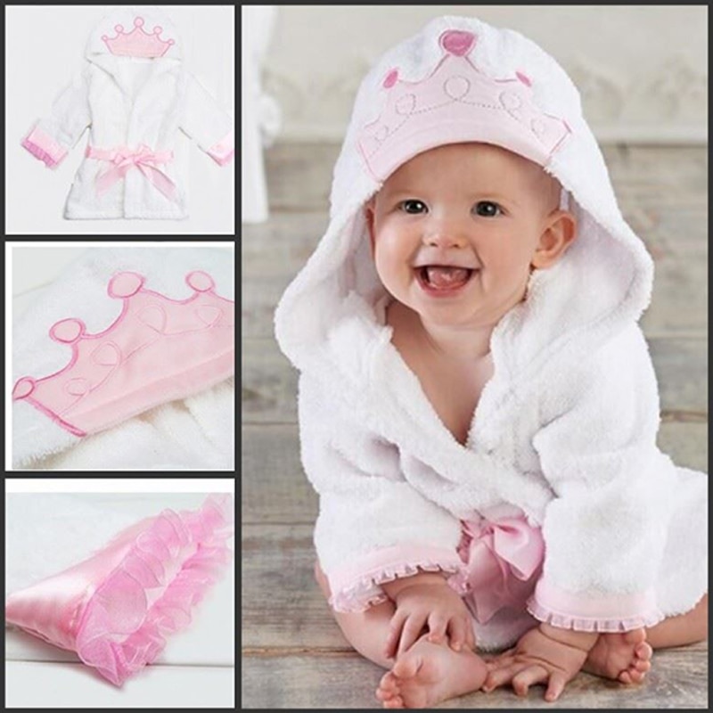 Bath Towel Blanket Bathrobe Night Gown Hooded Wrap Cute Soft for Children Baby AN88