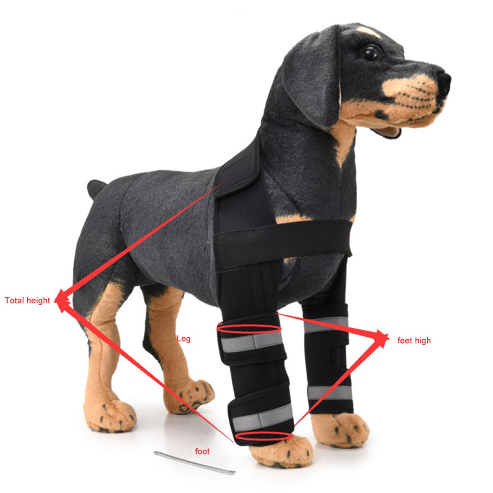 1 sæt hundealbuebeskytter ærme albuepude hund hundeben haseledsbeskyttelse sår med bandageindpakning heler forstuvninger hjælper