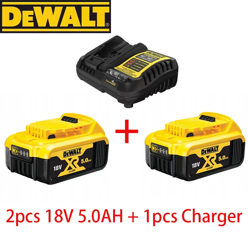 DEWALT original 18V, 5.0AH, DCB115, DCB118 chargeur de batterie, charge rapide, batterie au lithium, batterie d'outil