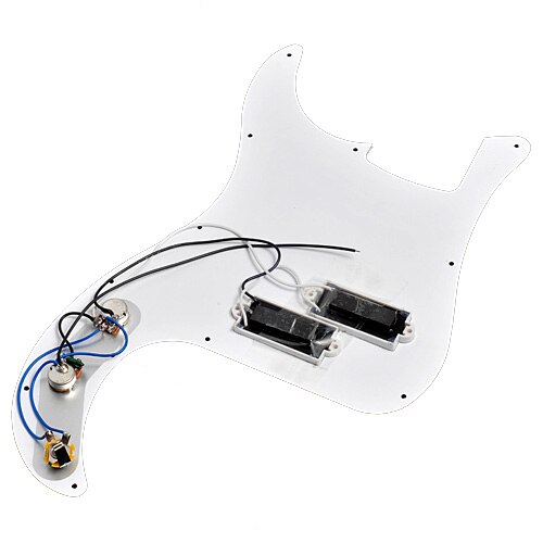 Bass Loaded Pickguard Prewired For PB Precision Bass P-Bass w/ 2 Pickups 1 Jack 2 Potentiometer Guitar Parts Replacement 3 Ply