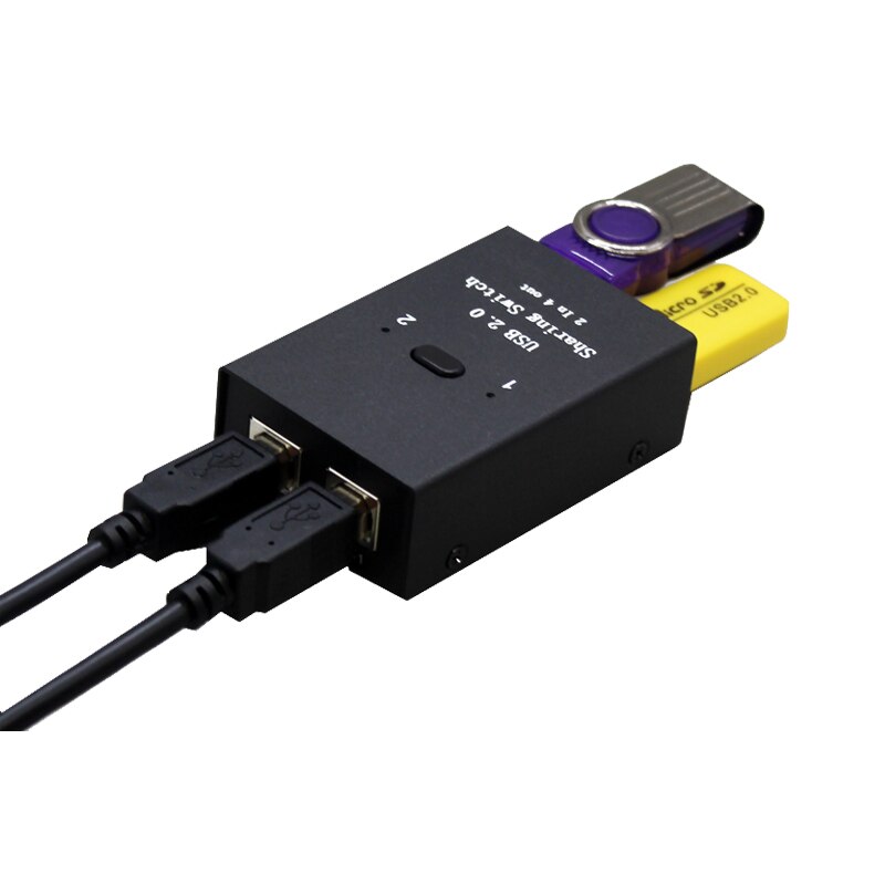 Usb Sharer Switch Box USB2.0 Handleiding Splitter Twee In Vier Out Geschikt Voor Computer Toetsenbord Muis Printer U Schijf Met kabel