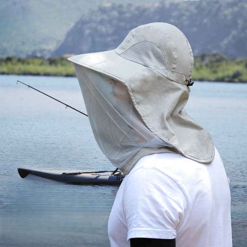 Chapeau anti-moustiques pliable unisexe avec filet GNE, répulsif en maille, équation d'insectes, protection décontractée, crème solaire extérieure, casquette de pêche,
