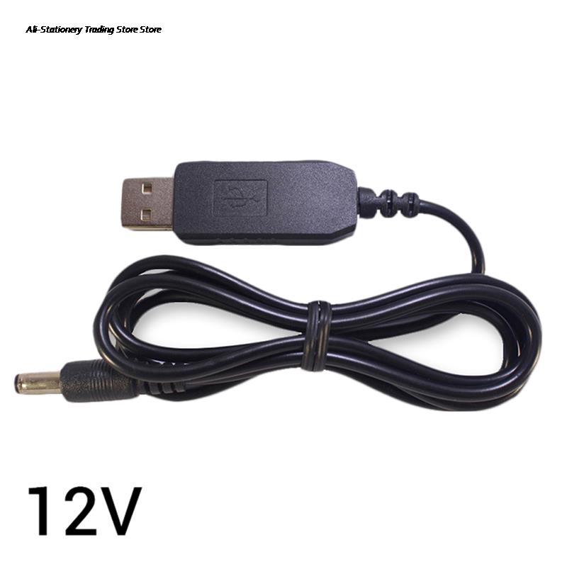 1Pc Dc 5V 9V 12V Boost Voltage Kabel Usb Converter Adapter Power Bank Router Koord Ca .. 1M: 12V