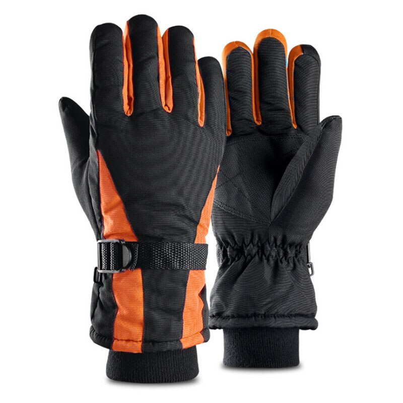 Guantes de esquí de invierno para hombre de Runature guantes de esquí de invierno para deportes al aire libre pantalla táctil impermeable antideslizante guantes de esquí: orange