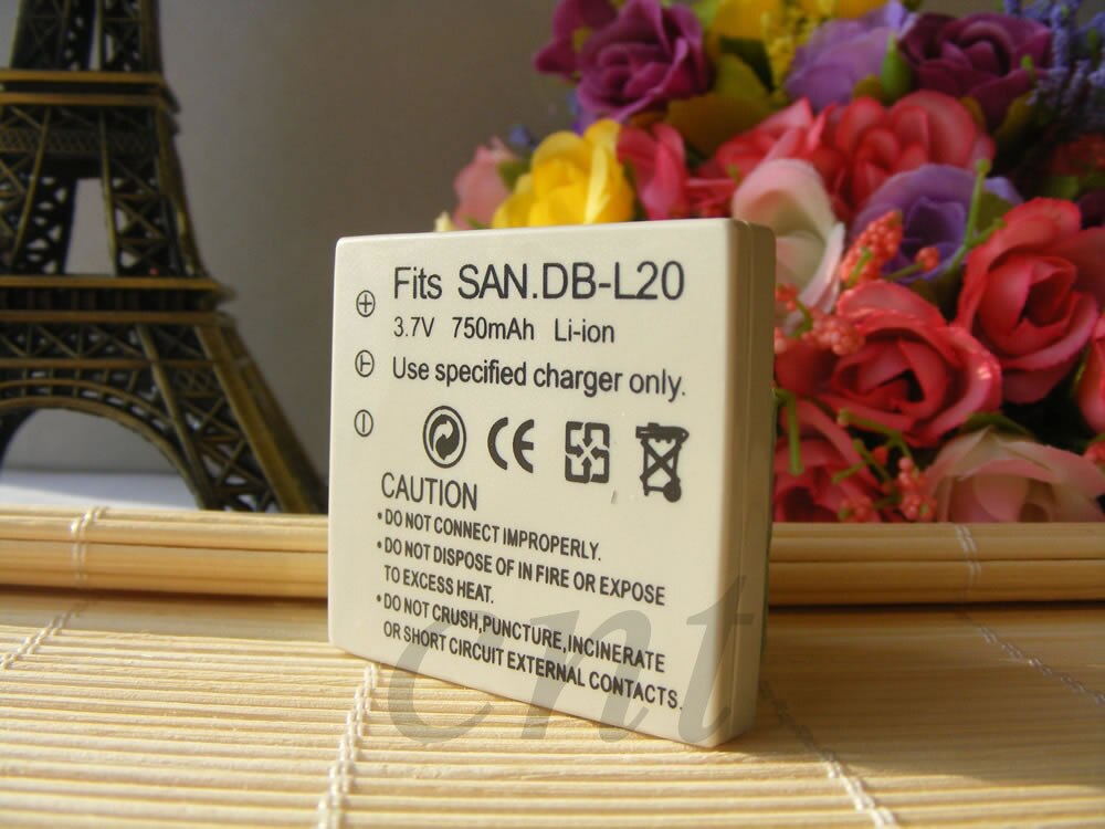 Battery DB-L20 for Sanyo Xacti VPC-CG65 VPC-CG9 VPC-E1 VPC-E2 VPC-E6