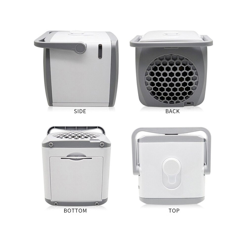Mini aire acondicionado portátil, con función purificadora humidificador, ventilador enfriador de aire de escritorio USB con tanque de agua para el hogar