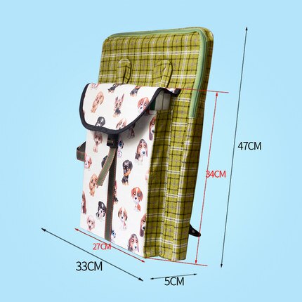 Viento británico arte infantil de los niños de la escuela arte material de pintura de bolsa plegable de dibujos animados lindo de la Escuela de Arte bolsa de dibujo bolso