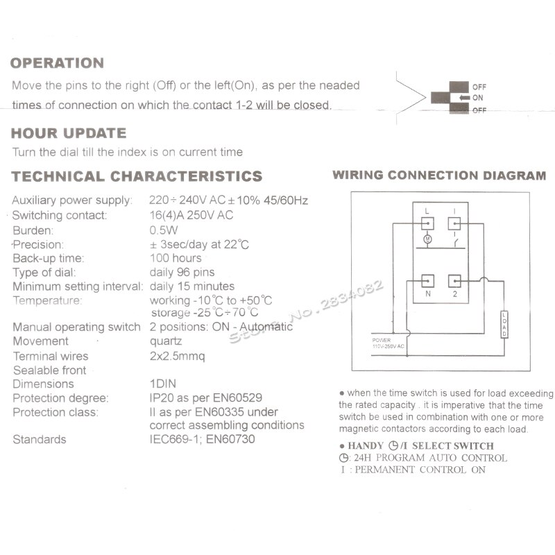 24H Program AUTO Controller Time Switch Quartz Mechanical Analog Timer Switch Relay Programmable Din Rail SUL180 110-250V 16A