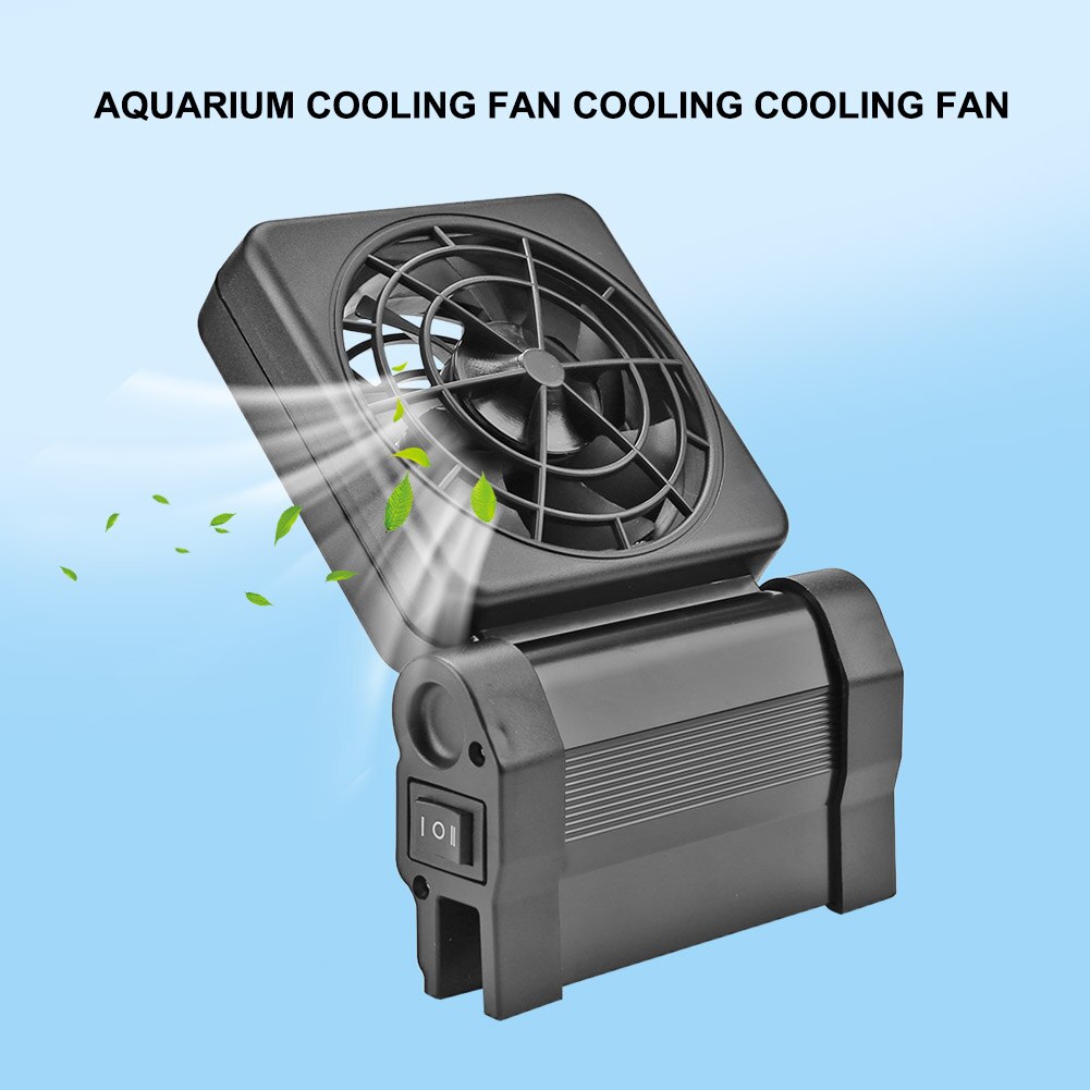 Adjustable Mini Aquarium Cooling Fan Aquarium Fish Tank Marine Pond Mute Chiller Fan Temperature Controller Cooler Tool