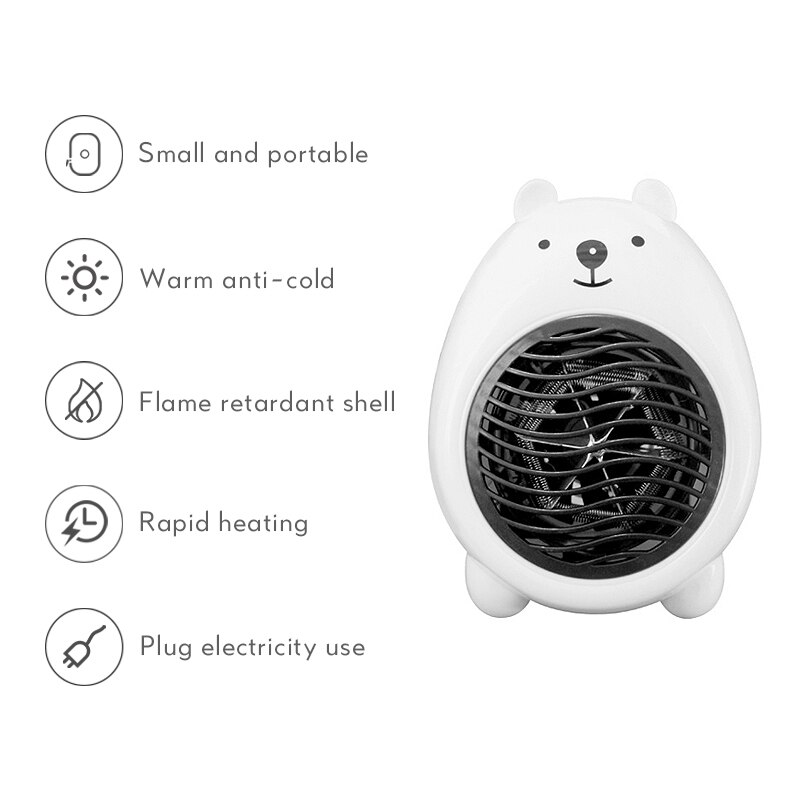 Heater Fan Desktop Home Desktop Machine Portable Electric Heater Fast and Energy-saving Winter Ceramic Heater Heating Equipment