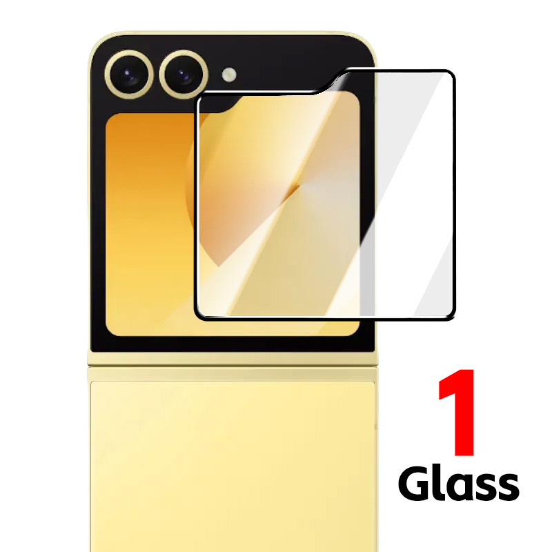 6IN1 Temperd Glass for Samsung Galaxy Z Flip 5/6 5G Outer Screen Protector Camera Lens Protective Film for Samsung Z Flip6 Flip5: Dark Green / Bundle1