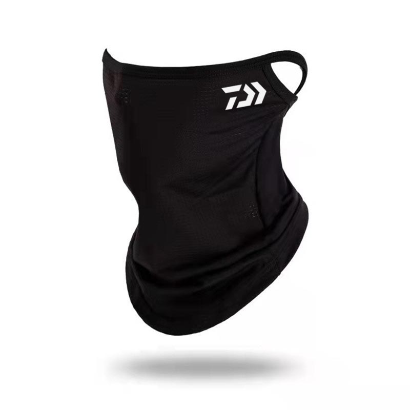 Ice Silk Fishing Mask Windproof Scarves Mesh Hanging Ears Outdoor Sports Casual Unisex Hiking Riding Mask: chunheibai