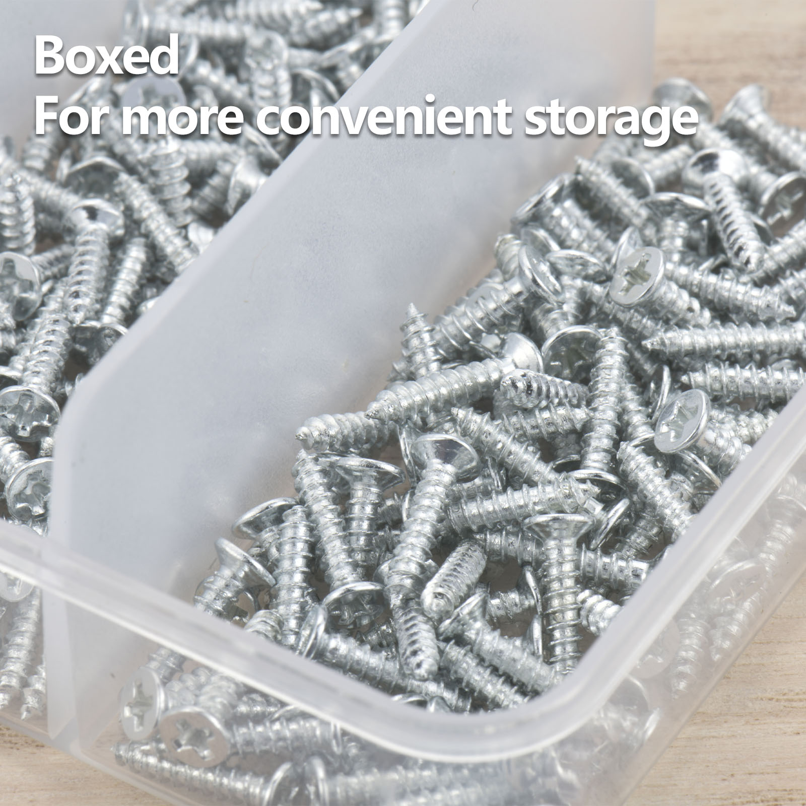 500 stks M2 Zelftappende Phillips Schroeven Assortiment Kit 5 Maten Gelegeerd Staal Cross Drive Platte Kop Zelfborende Hout Schroeven DIY