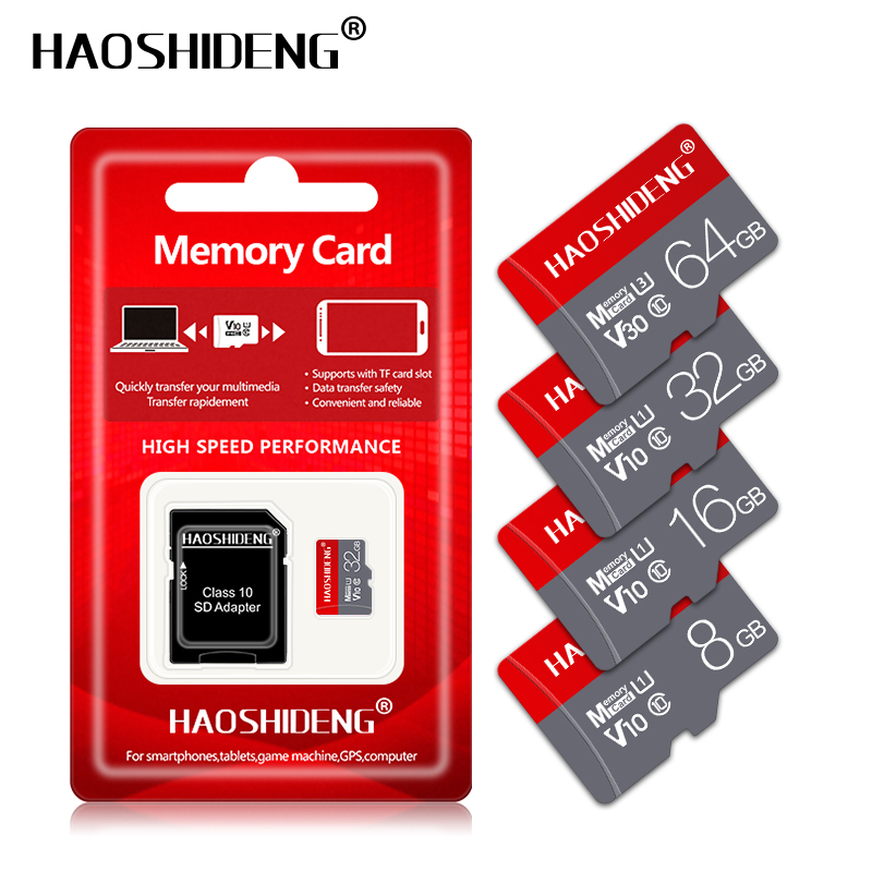 Micro SD TF Karte 16GB 32GB 64GB 128GB Class 10 Flash Speicher Microsd Karte 8 16 32 64 128 256 GB für Smartphone Adapter freies schiff