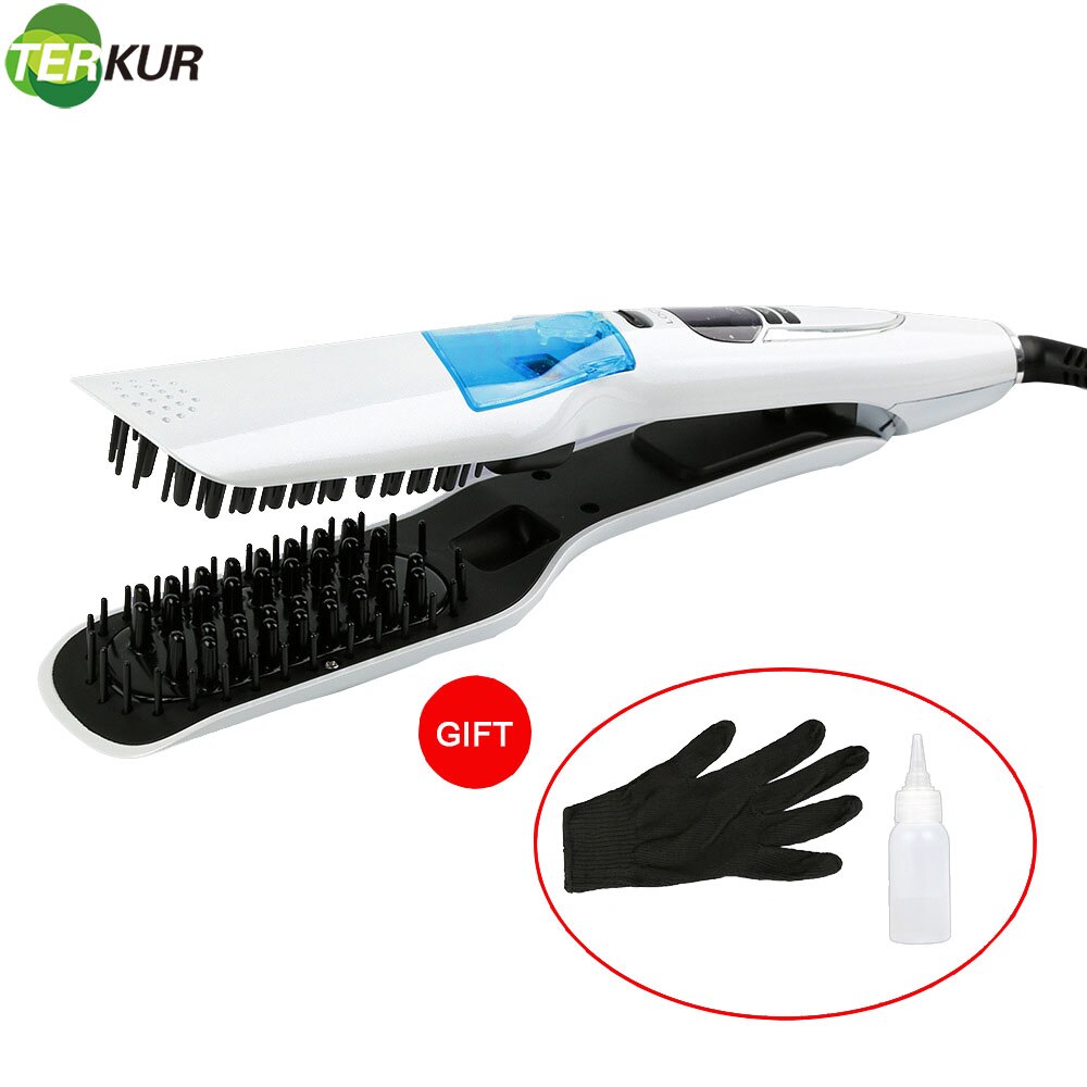 Steam Straight Hair Brush Comb Wet and Dry ening Anti-scald 360 Rotatable Blow Ion