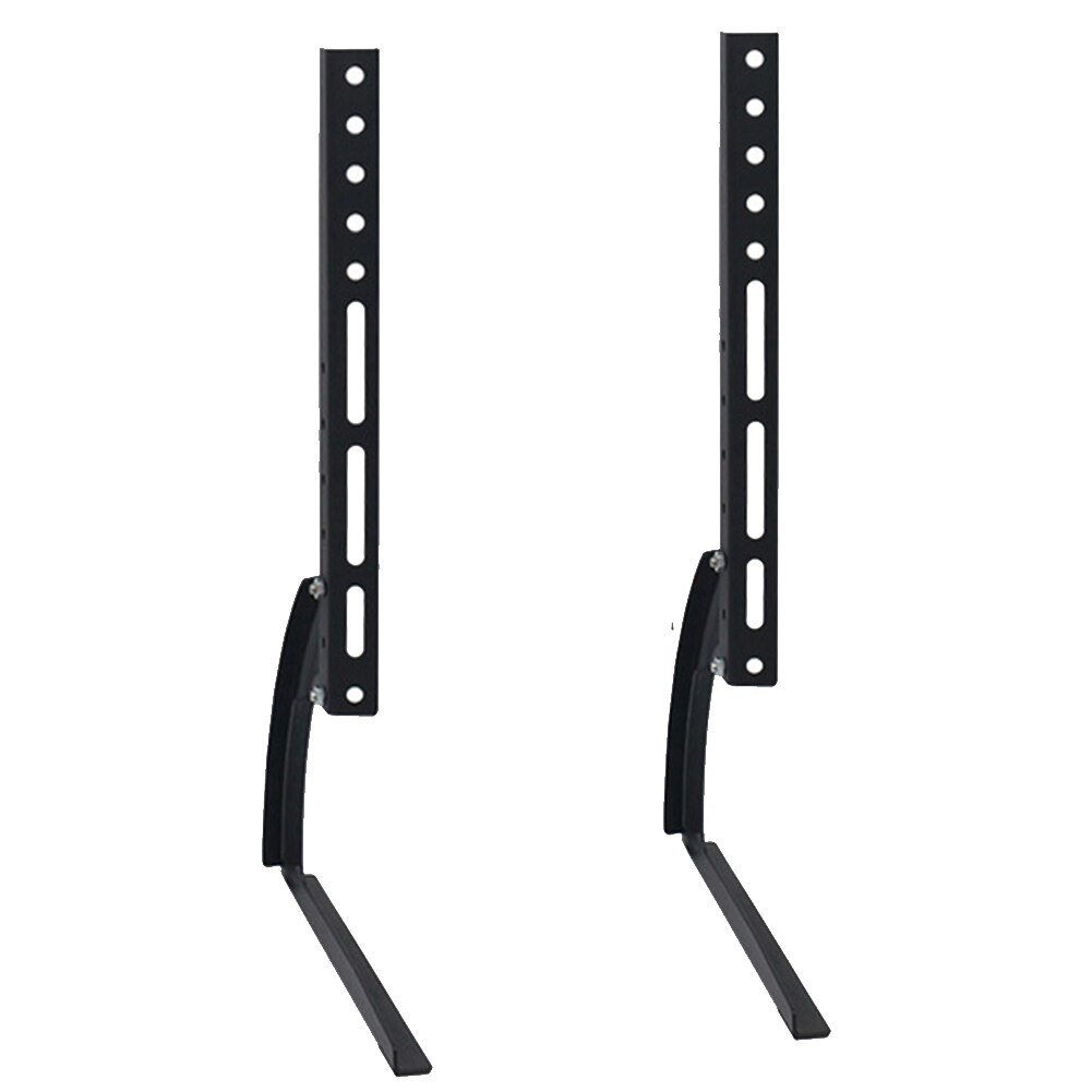 TV Stand Base Universal Stable Multi Hole Adjustable Durable Home Mount With Screws Black Triangle Steel Easy Install Table Top
