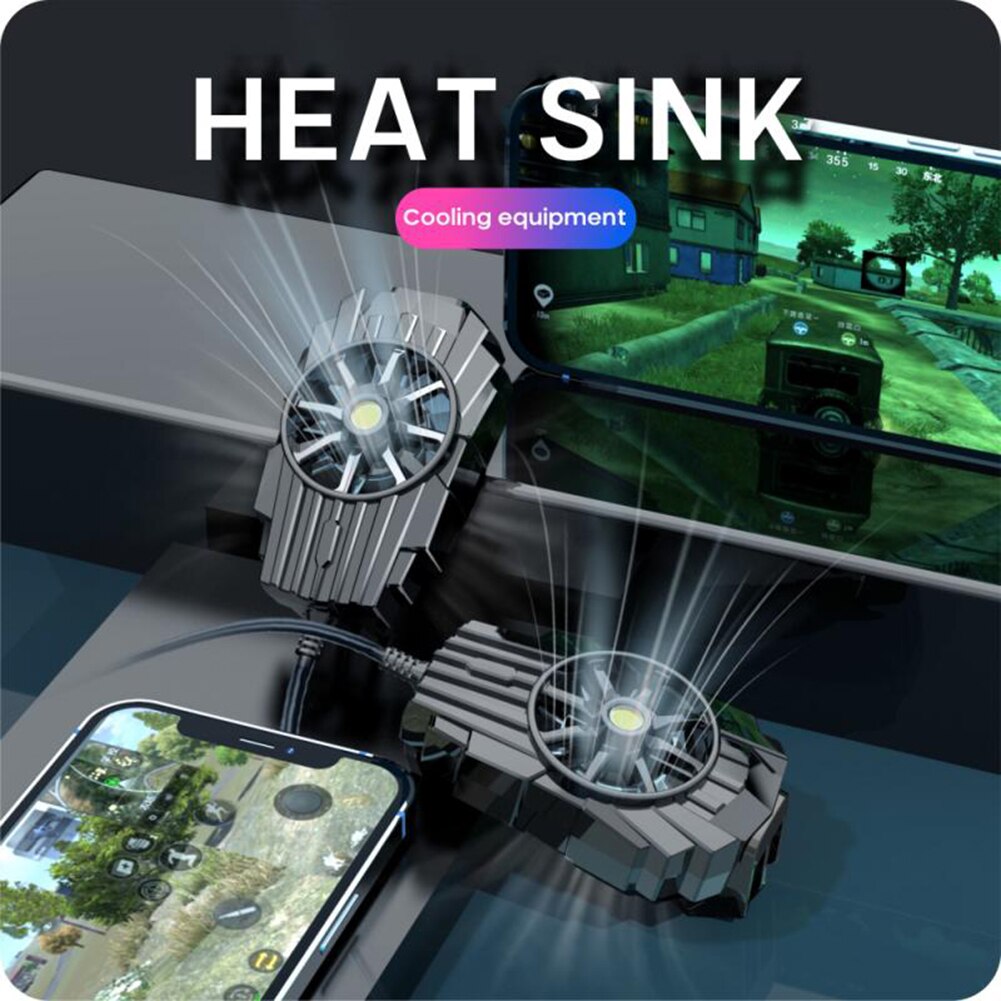 Universal Mobile Phone Radiator Cooler Portable Gaming Cell USB Cooling Fan Heat Sink for 4.7-7.5 inch