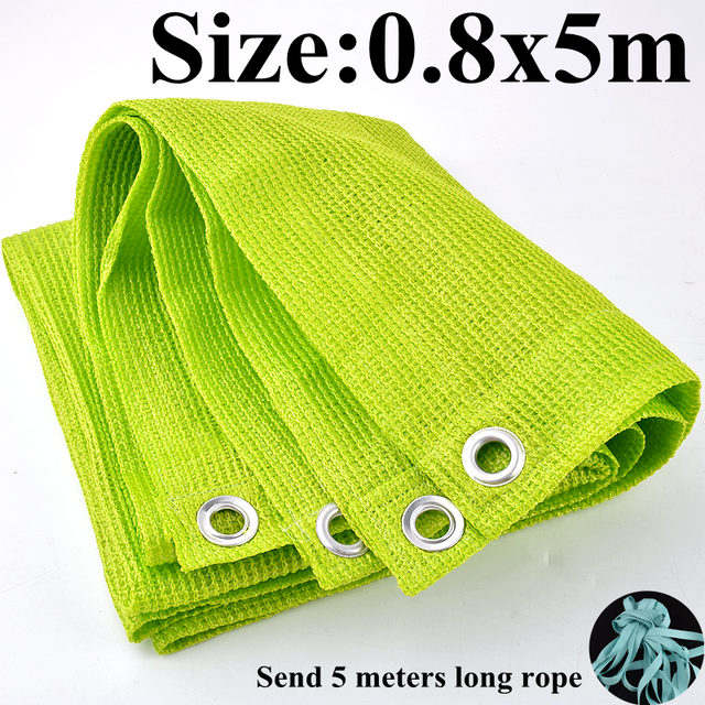 Filet d'ombrage Anti-UV vert, auvent d'extérieur, jardin, Patio, piscine, tente de Camping, filet d'ombrage pour plantes succulentes: 0.8x5m