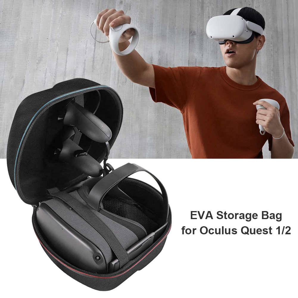 Travel Hard Shell EVA Carrying Case for Oculus Quest 2 Quest VR Headset Controller Hard Shell EVA Storage Case
