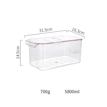 réfrigérateur alimentaire conteneurs de stockage avec couvercles cuisine stockage joint réservoir en plastique séparé légumes fruits frais boîte grand Ml: C2