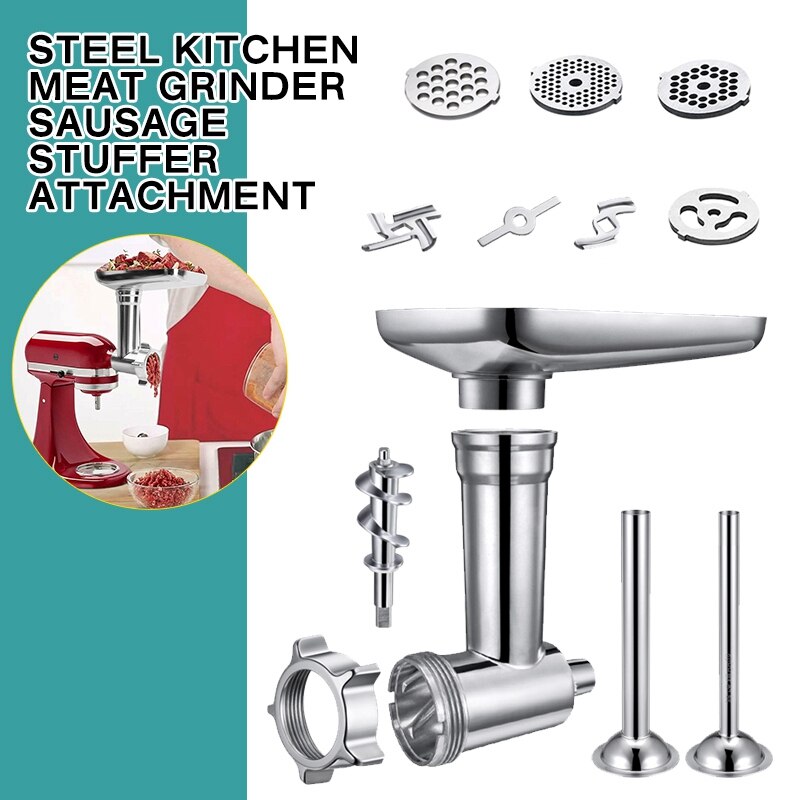 Küche Fleisch Mühlen Wurst Füller Befestigung Für KitchenAid Stand-Rührgerät Küche Geräte Küche Esszimmer Bar Teile Stahl