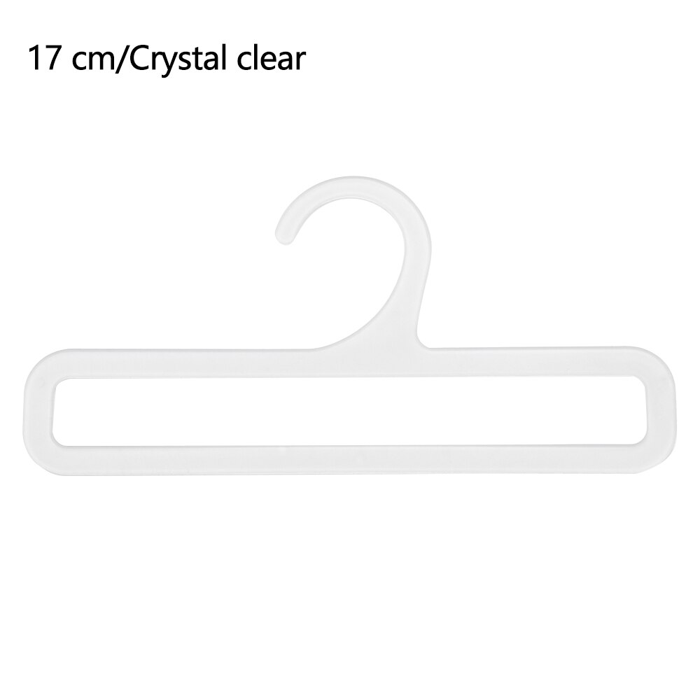 Mini cintre rectangulaire, en plastique épais, antidérapant, pour écharpe, culotte, chaussette, 14cm/17cm, 1 pièce: crystal clear 17 cm