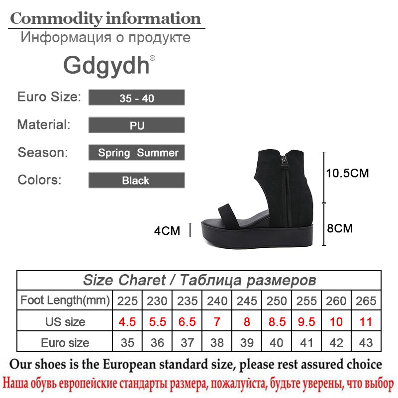 Gdgydh frange femmes sandales romaines sur les chaussures compensées plate-forme pour l'été noir daim talons épais sandales de plage