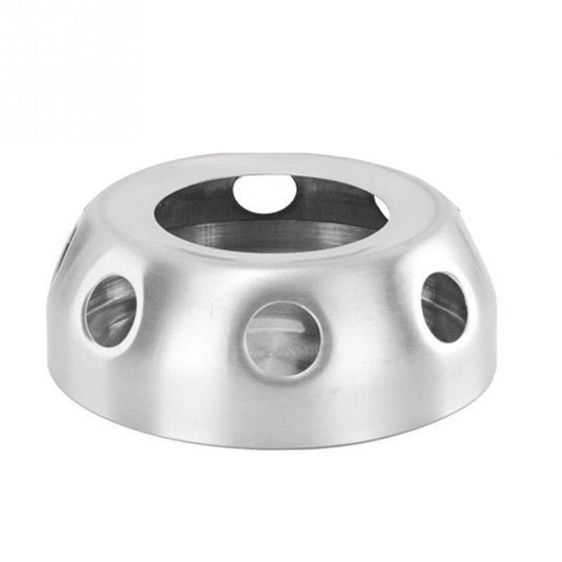 Calentador de café y tetera para oficina, soporte de acero inoxidable plateado, Base de calefacción, estufa redonda, accesorios prácticos desmontables para el hogar