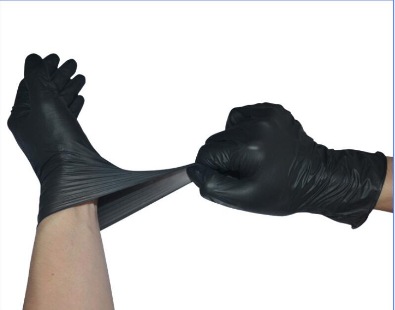 50/100 pièces gants en Latex jetables de couleur noire gants de jardin pour le nettoyage à domicile