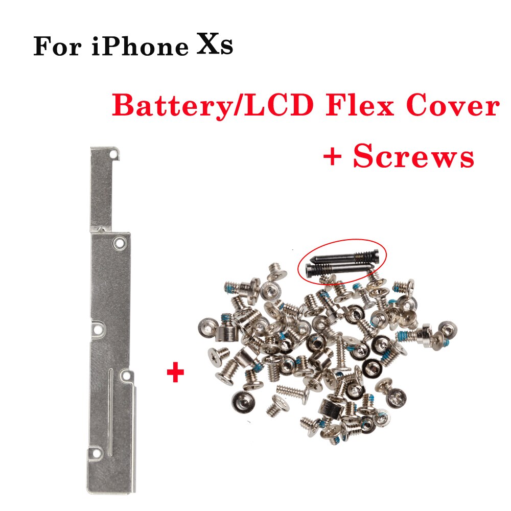 Battery FPC LCD Flex Cable Cover Full screws For iphone 6 6S 7 8 plus X XR XS MAX 11 12 Pro Max inner Metal Bracket Clip Holder: XS battery screws